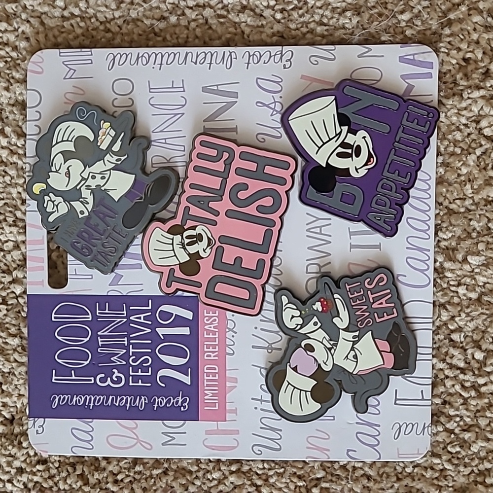 Disney food and wine festival pins